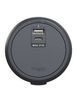 SCHNEIDER EASY 21W Type A+C USB 模組 (夜幕黑)
