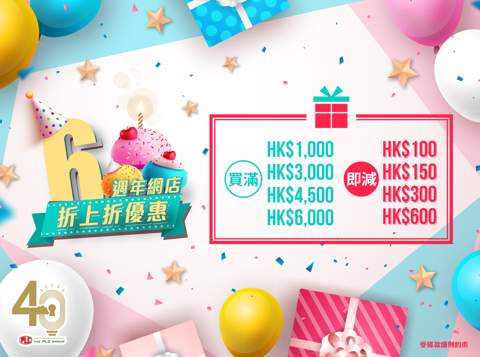 【PLC eshop 6周年 額外折上折】