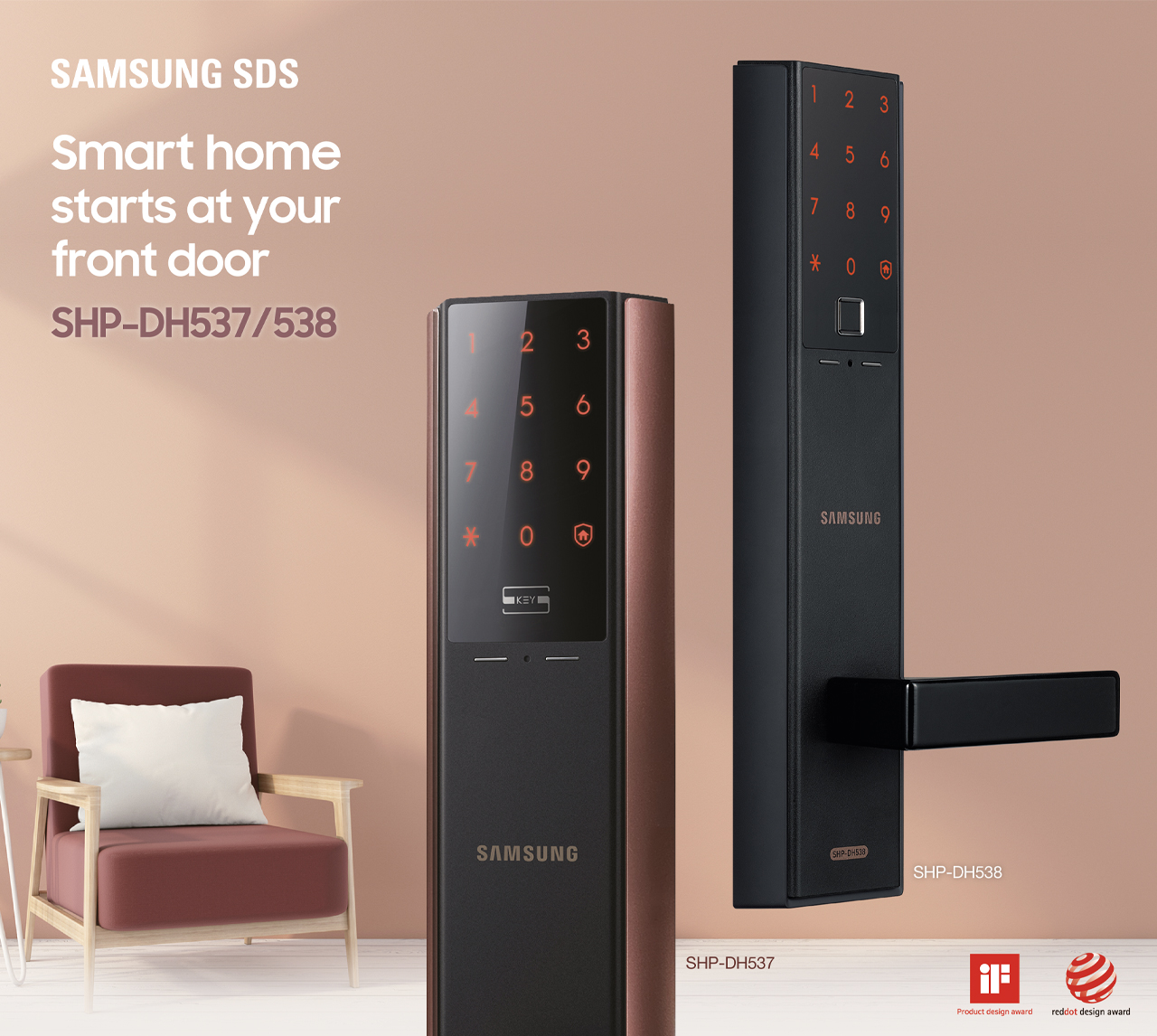 【全新推出】Samsung SHP-DH537/538 電子門鎖